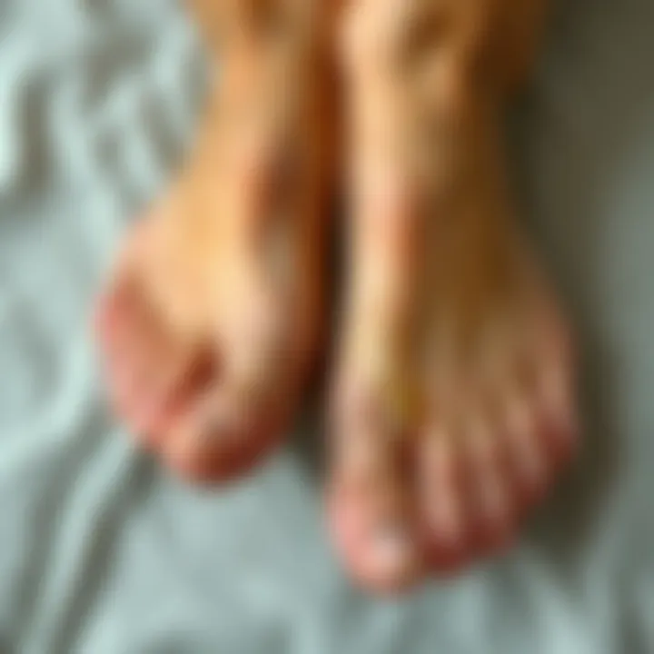 Before and after foot skin treatment