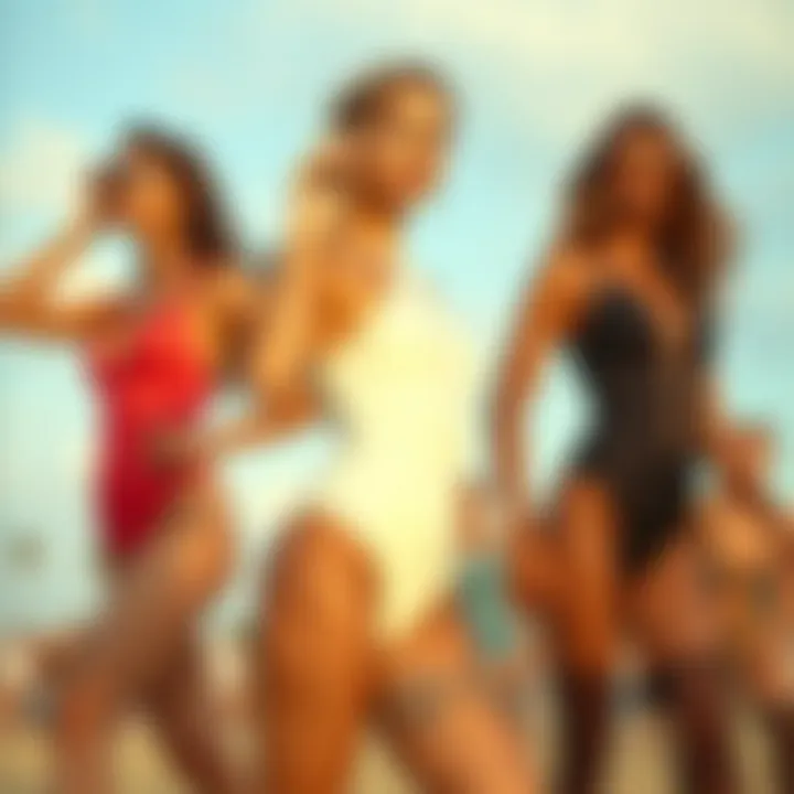 A collage showcasing the evolution of bodysuit fashion