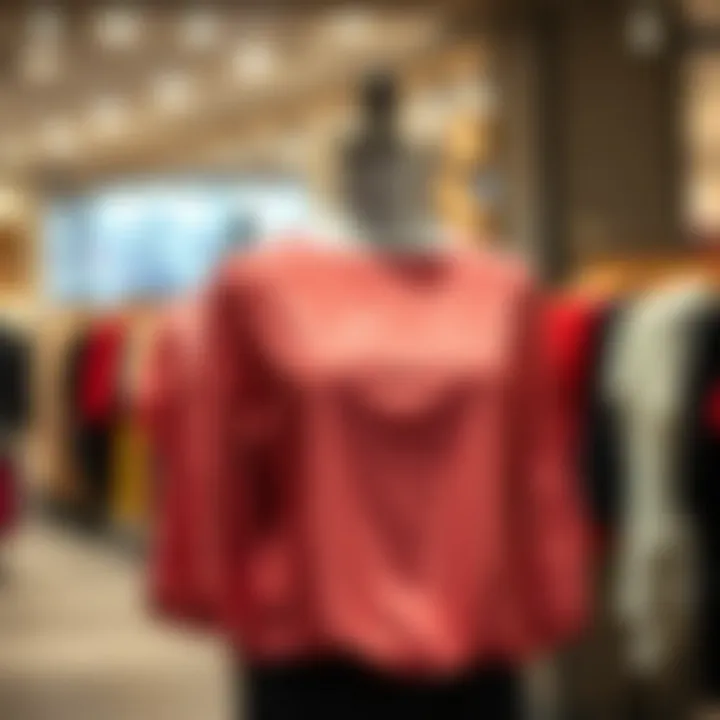 Fashionable styling ideas for extra large tops on a mannequin