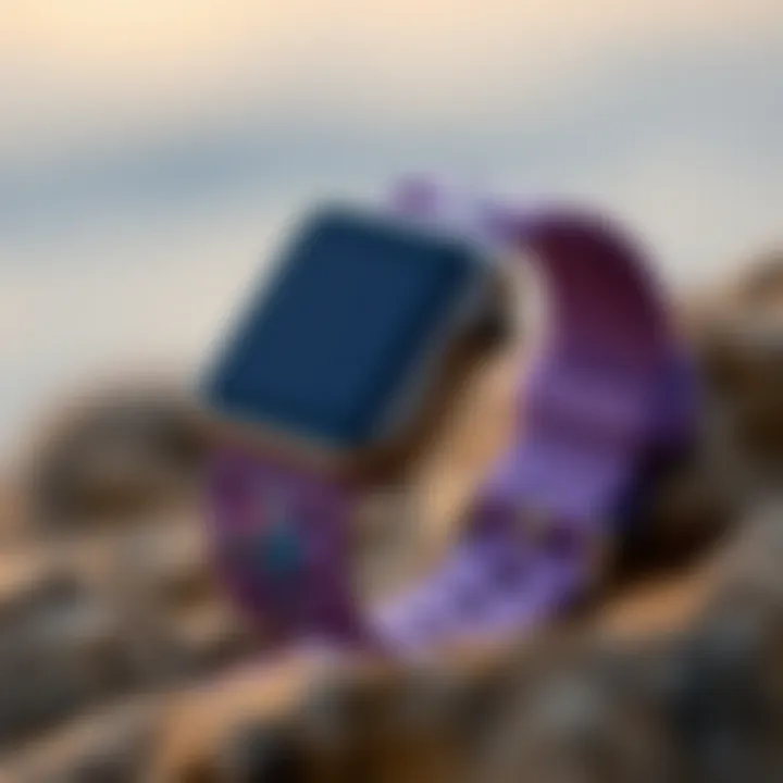 Artistic silicone Fitbit Versa band presenting customization options