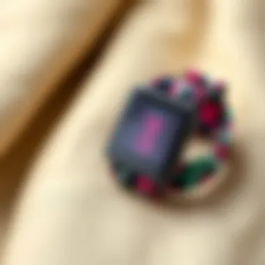 Vibrant fabric Fitbit Versa band illustrating bold fashion choices