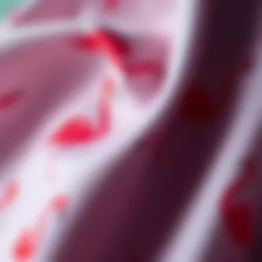 Quality Fabric of the Flamingo Scrub Top Close-up of fabric texture highlighting the quality and durability of the scrub top.