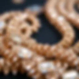 Close-up view of flat rhinestone beads showcasing their brilliance