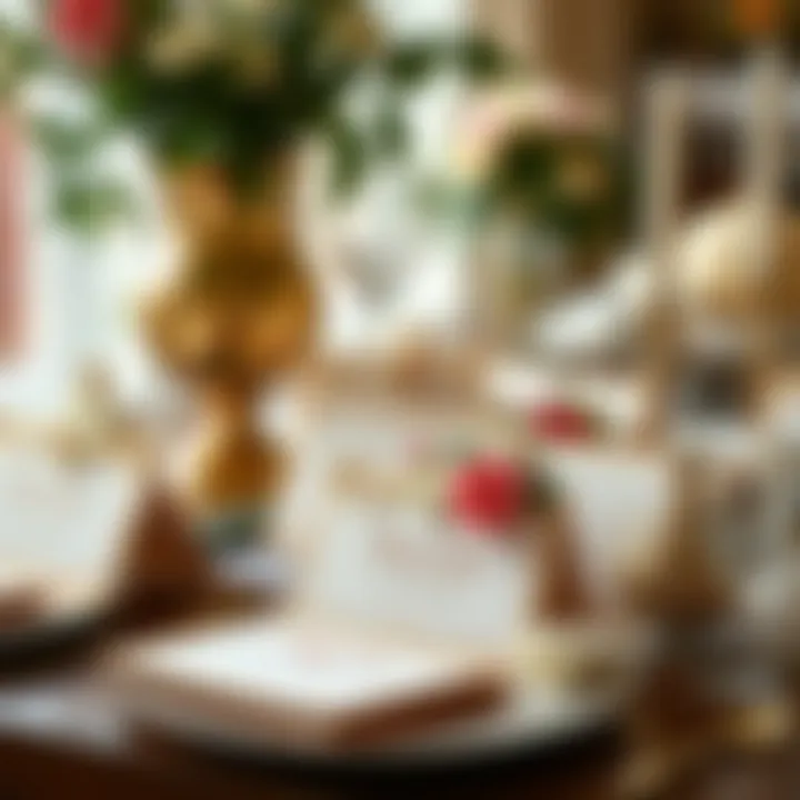 Beautifully arranged thank you cards for weddings