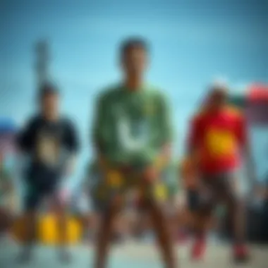 Cultural Influence in Graphic Design Cultural influences illustrated through various graphic designs on shorts.