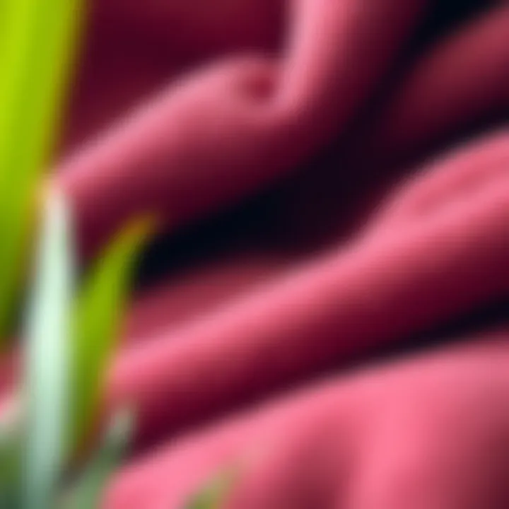 Sustainable sourcing of fleece fabric illustrated with eco-friendly elements