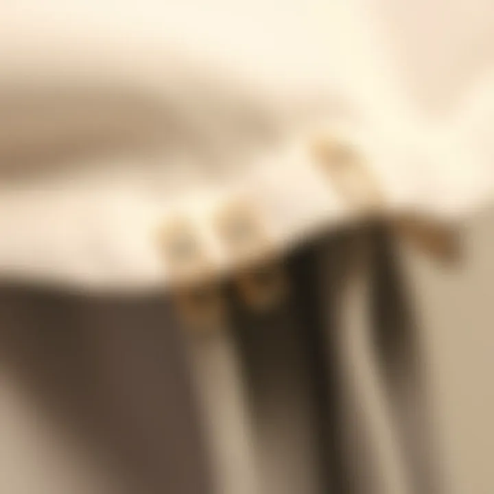 Hemming Clips in Use Hemming clips in action, showcasing their application on a garment hem.