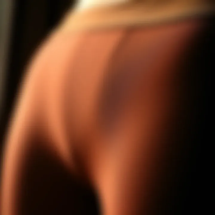 Close-up of the fabric texture of Spanx panties