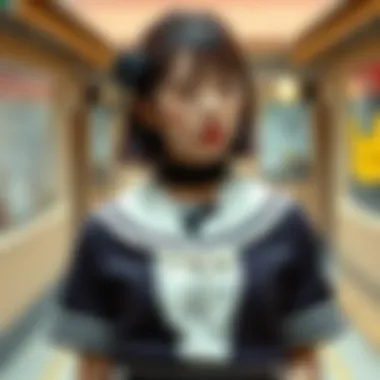 A modern interpretation of the Japanese schoolgirl uniform, blending contemporary fashion elements.