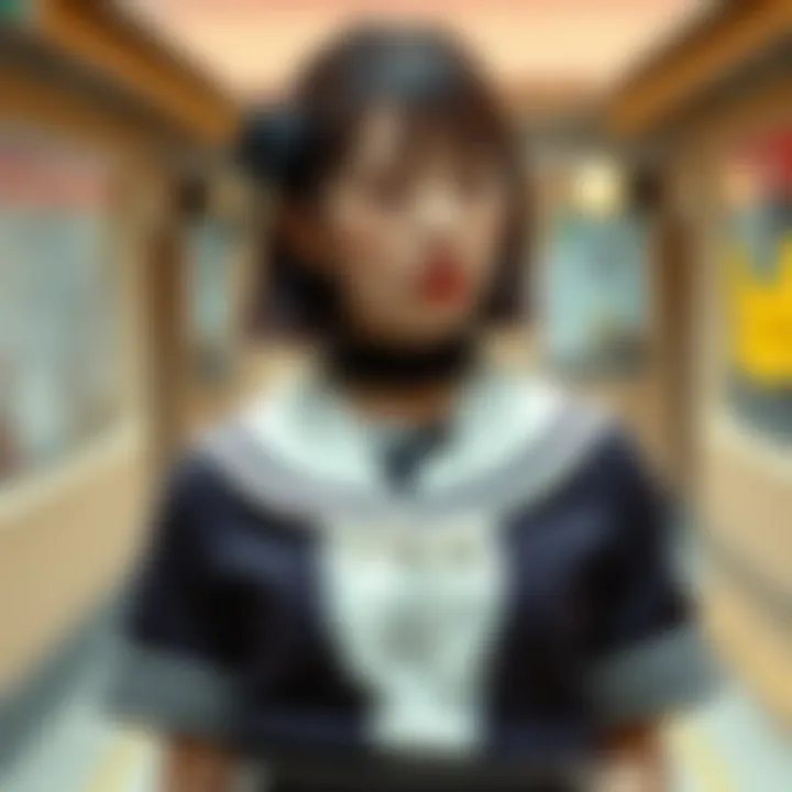 A modern interpretation of the Japanese schoolgirl uniform, blending contemporary fashion elements.