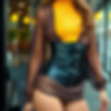 Fashion Styling with Latex Waist Cincher Fashion-forward styling ideas featuring a latex waist cincher in various outfits