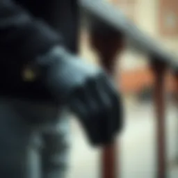 Elegant design of leather touchscreen gloves