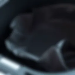 A close-up view of a non-stick air fryer liner showcasing its texture and design