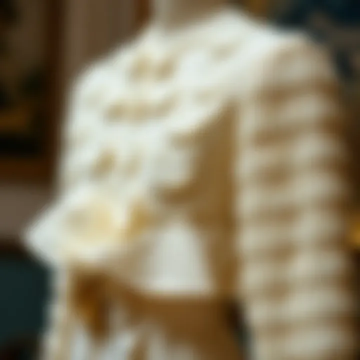 Vintage Elegance: White Sequins in History Historical context showcasing vintage garments embellished with white sequins.