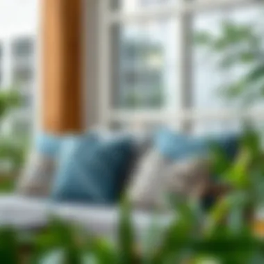 Coordinated Outdoor Throw Pillow Design Stylish outdoor setting with coordinated throw pillows