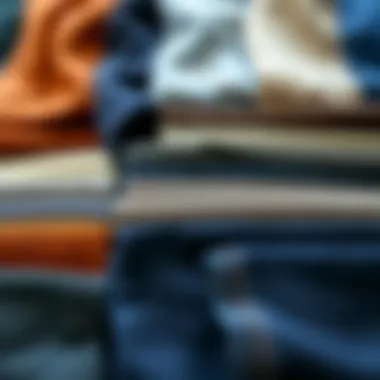 Variety of fabric swatches suitable for paper bag waist mom jeans