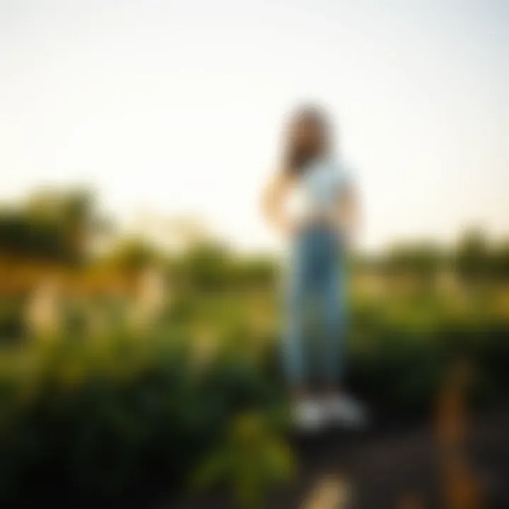 Sustainable fashion concept showcasing eco-friendly practices