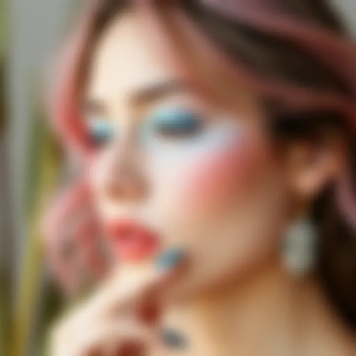 Eco-Friendly Beauty Products Eco-friendly products aligned with pastel acrylic powder usage.