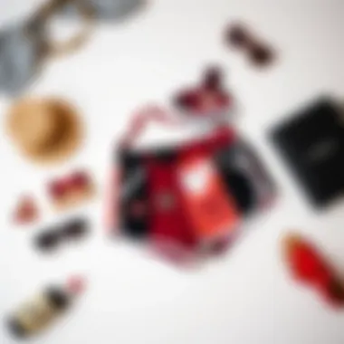 Fashion Flat Lay with Harley Quinn Shorts A creative flat lay featuring plus size Harley Quinn shorts with complementary fashion items and accessories.
