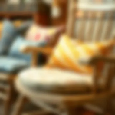 Diverse Fabric Choices for Rocking Chair Cushions Selection of various cushion fabrics for chairs