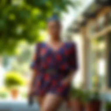 Chic romper with vibrant patterns