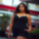 Elegant romper showcasing curves