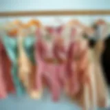 An elegant display of seamless lingerie showcasing various styles and colors