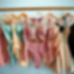 An elegant display of seamless lingerie showcasing various styles and colors