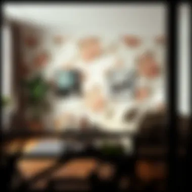 Stylish Interior Featuring Waterproof Wallpaper Beautifully decorated room with self-adhesive waterproof wallpaper