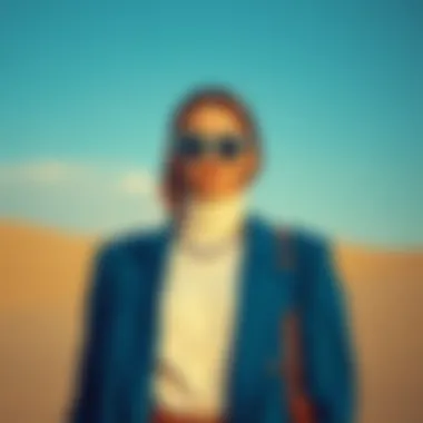 Chic blue outfit showcasing elegance