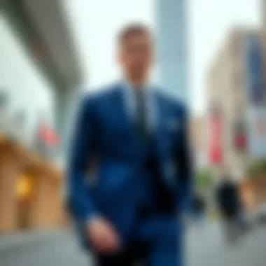 Elegant blue suit for a sophisticated appearance