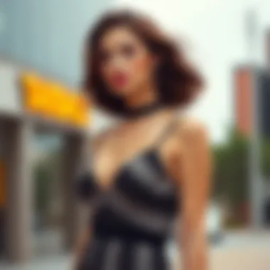 Trendy mini dress blending sexiness with classy elements