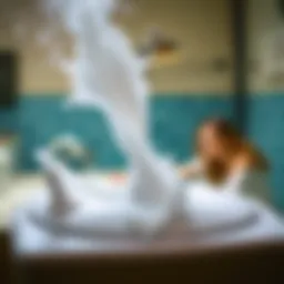 Innovative splash cleaning foam in action