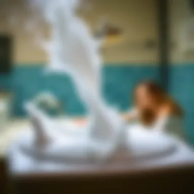 Innovative splash cleaning foam in action