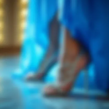 Pairing strappy silver heels with a vibrant prom dress