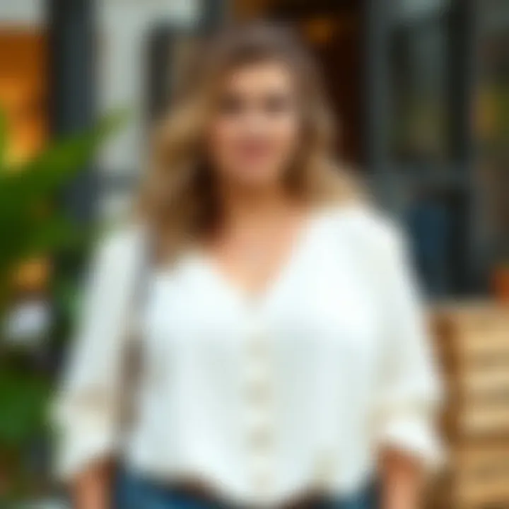 Casual chic plus size blouse