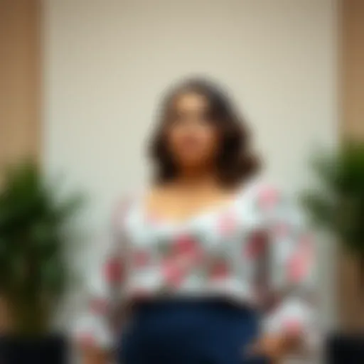 Elegant floral top for plus size fashion