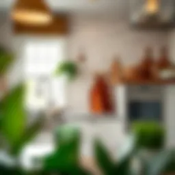 Stylish subway tile peel and stick wallpaper in a modern kitchen