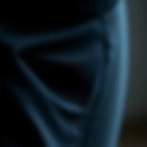 Detailed view of the fabric technology used in compression wear