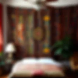 Elegant tapestry showcasing intricate patterns