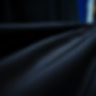 Close-up of fabric textures used in concert black outfits