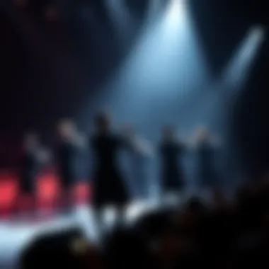 Performance in Concert Black A stage setting highlighting performers in concert black attire
