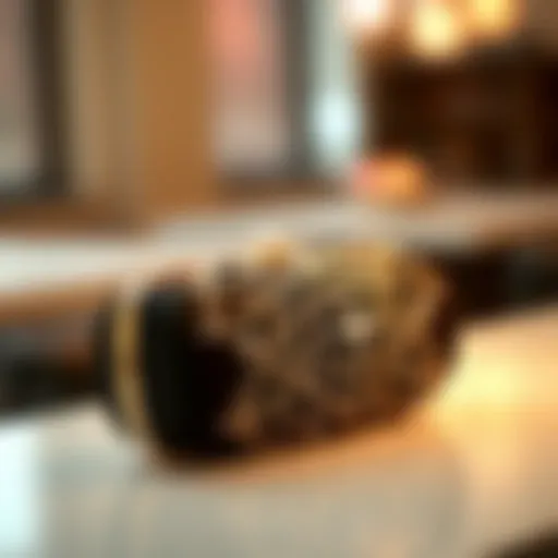 Elegant black clutch embellished with rhinestones