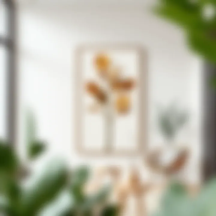 Eucalyptus Art in Minimalist Design Eucalyptus wall art complementing a minimalist interior design