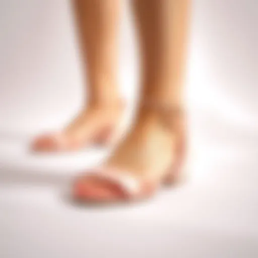 Elegant rose pink sandals displayed on a minimalist background