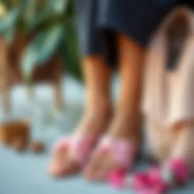 Rose pink sandals alongside accessories for personalized styling