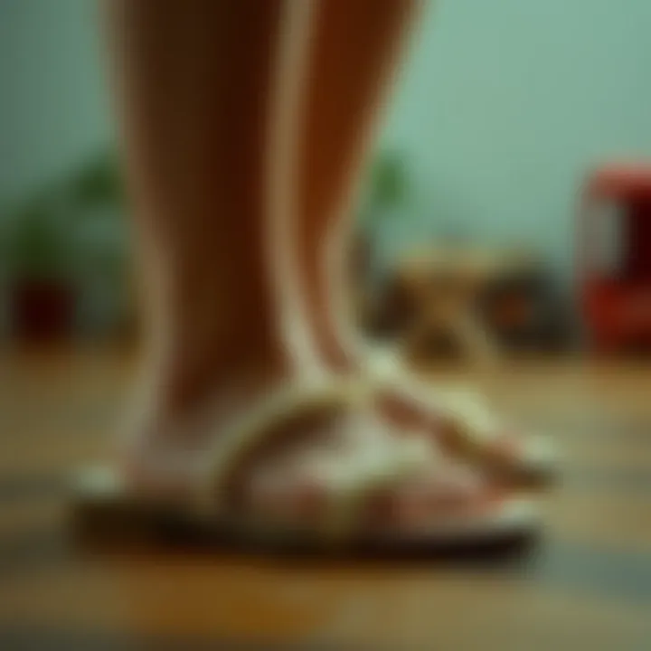 Historical depiction of sandals through various eras