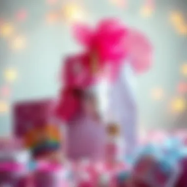 Unicorn-Themed Gift Bag Contents A visually appealing display of unicorn-themed items within a gift bag