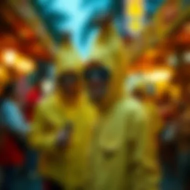 An artistic representation of the cultural significance of banana costumes