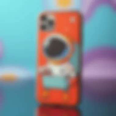 Vibrant Cartoon Astronaut Phone Case Designs Colorful cartoon astronaut design on a phone case